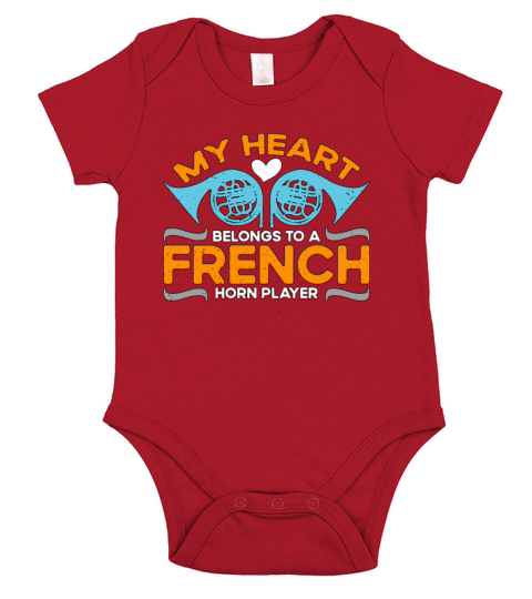French Horn My Heart Belongs To Jazz Horn Hornist Short Sleeve Baby One-Piece