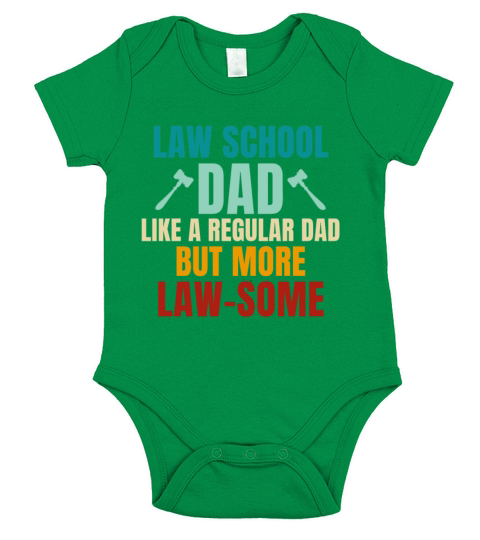 Law School Dad Like A Regular Dad But More Law-Som Short Sleeve Baby One-Piece