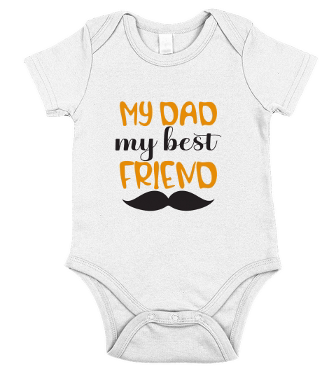 My Dad My Best Friend Short Sleeve Baby One-Piece