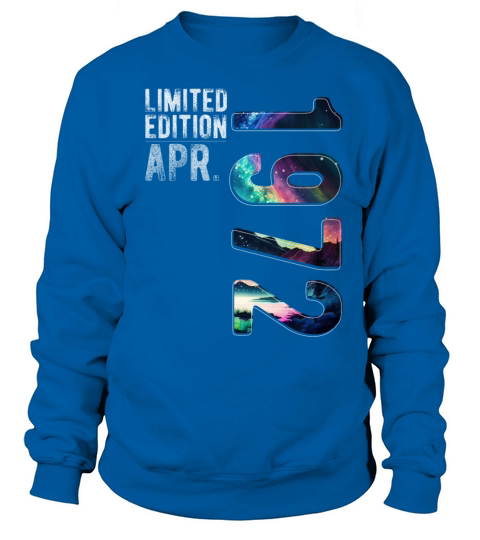 Limited Edition 1972 April Birthday Polar Lights Sweatshirt Unisex