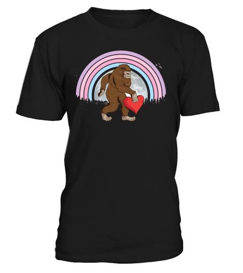 Bigfoot Heart Valentines Day Girl Women Love T-Shirt Unisex