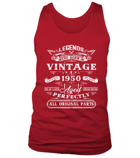 72nd Birthday Vintage For Legends Born 1950 72 Yrs Tank Top Unisex
