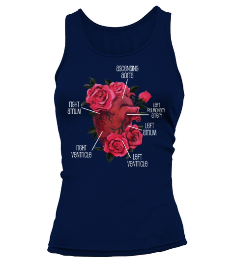 Anatomical Heart And Flowers Tank top Woman
