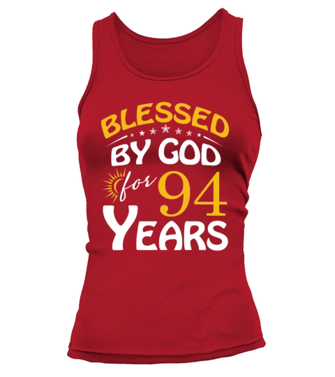 Vintage by God For 94 Years Old Happy 94th Birthd Tank top Woman