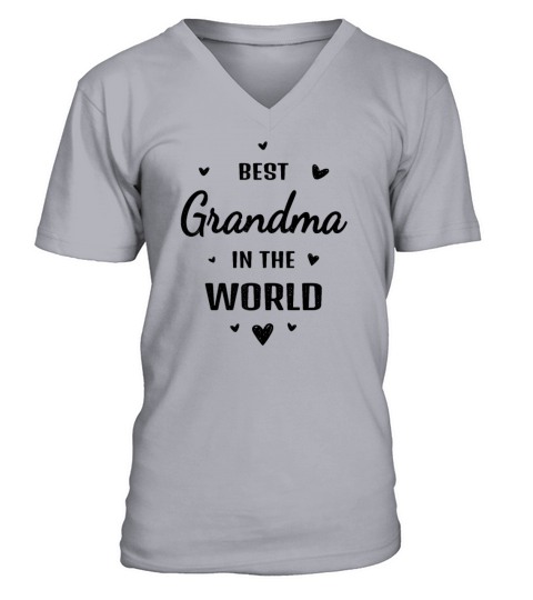 Best Grandma in the World Granny Mothers Day Gift V-Neck T-shirt