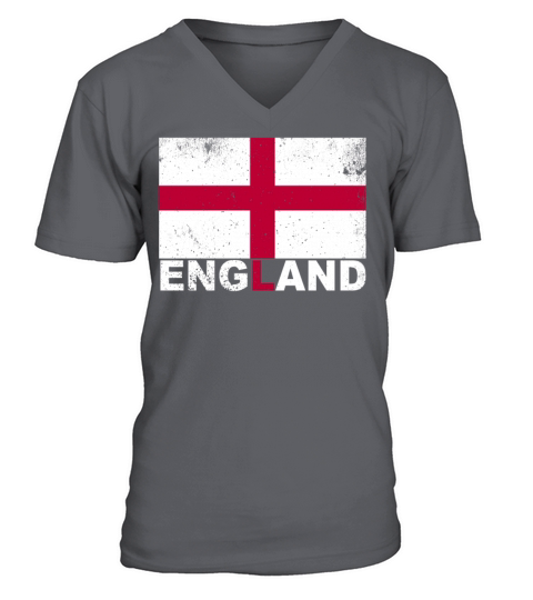 England Flag Vintage English Nationality Origin Tr V-Neck T-shirt