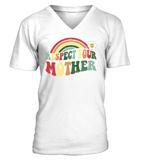 Respect Mother Earth Day Vintage V-Neck T-shirt
