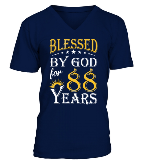 Vintage by God for 88 years Happy 88th Birthday70t V-Neck T-shirt