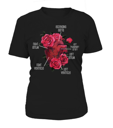Anatomical Heart And Flowers Women's T-Shirt