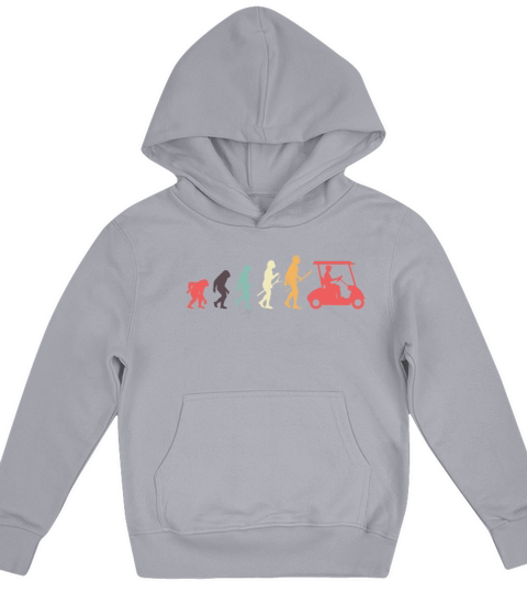 Golf Retro Vintage Golfer Evolution Kids Hoodie
