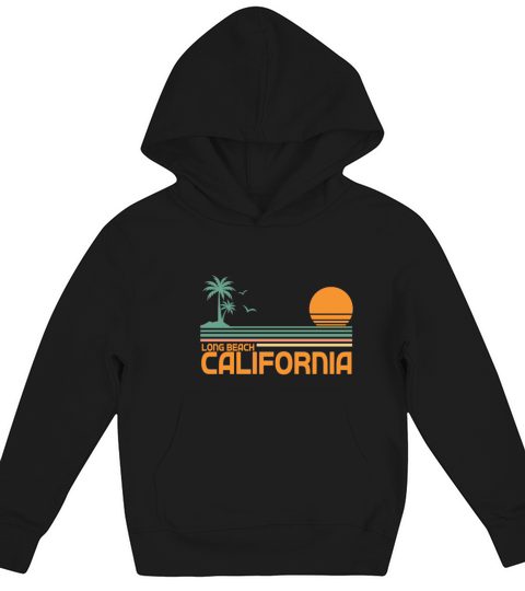 GRAPHIC TEES RETRO LONG BEACH CARIFORNIA VINTAGE Kids Hoodie