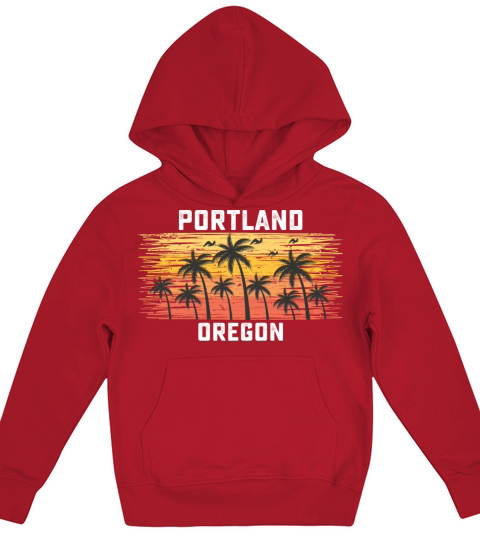 Portland Oregon Summer Retro VIntage Vacation Kids Hoodie
