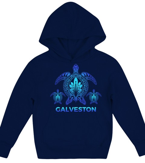 Vintage Galveston Texas TX Turtle Souvenirs Kids Hoodie