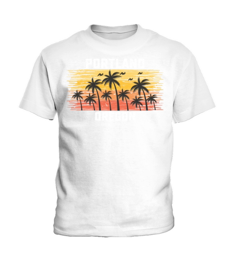 Portland Oregon Summer Retro VIntage Vacation Kids T-Shirt