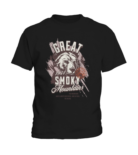 Smoky Mountains National Park Bear Vintage Kids T-Shirt