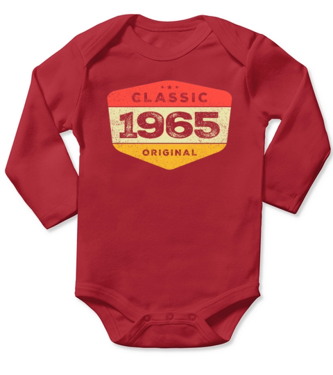 Classic 1965 58 Birthday Vintage Long Sleeve Baby One-Piece