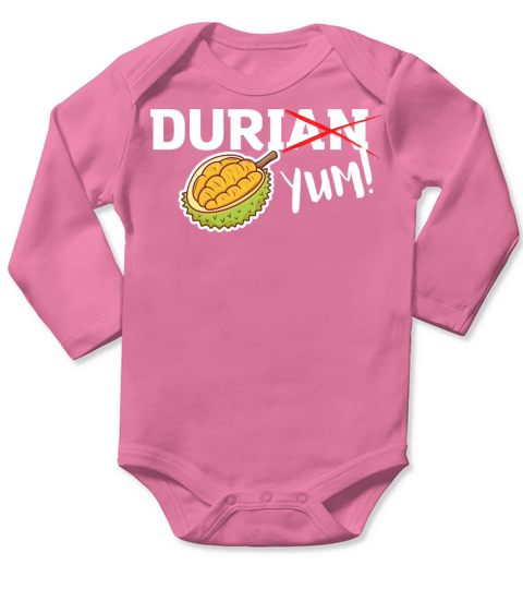Love Durian delicious yummy funny meme gift Long Sleeve Baby One-Piece