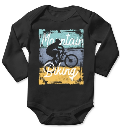 Vintage Mountain Biking Extreme sport Long Sleeve Baby One-Piece