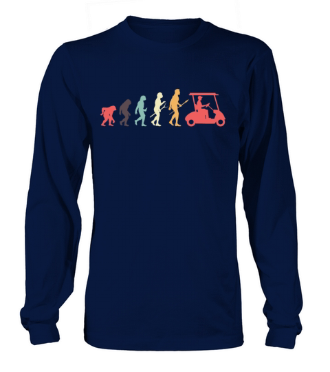 Golf Retro Vintage Golfer Evolution Long sleeved Unisex