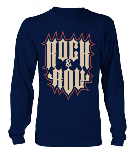 Vintage Rock and Roll Lettering Typography Tattoo Long sleeved Unisex