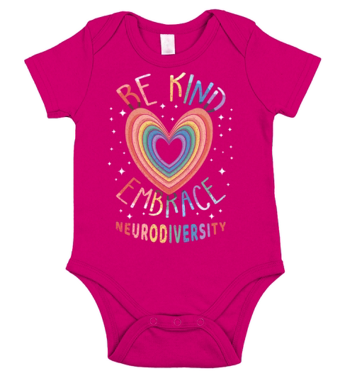 Embrace Neurodiversity Puzzle Autism Awareness Short Sleeve Baby One-Piece