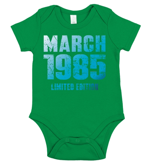 March 1985 Limited Edition Birthday Present Short Sleeve Baby One-Piece