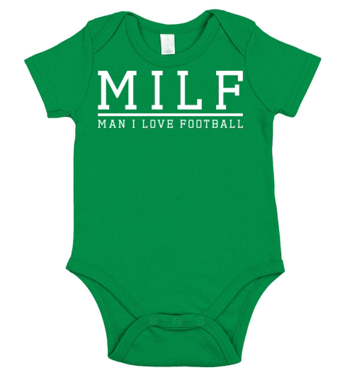 MILF Man I Love Football funny football Short Sleeve Baby One-Piece