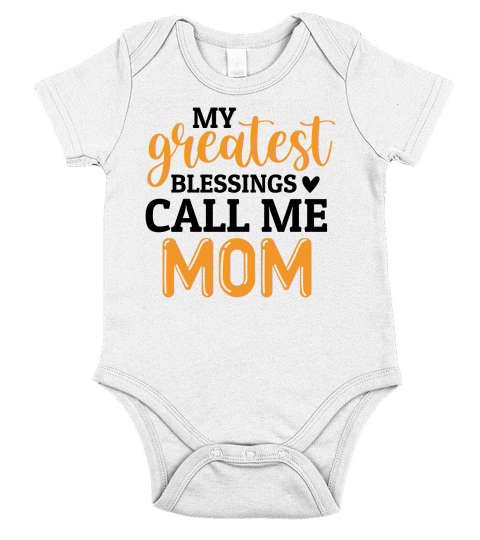 My Greatest Blessings Call Me Mom Short Sleeve Baby One-Piece