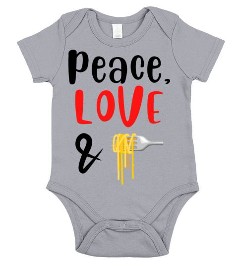 Peace Love and Spaghetti Short Sleeve Baby One-Piece
