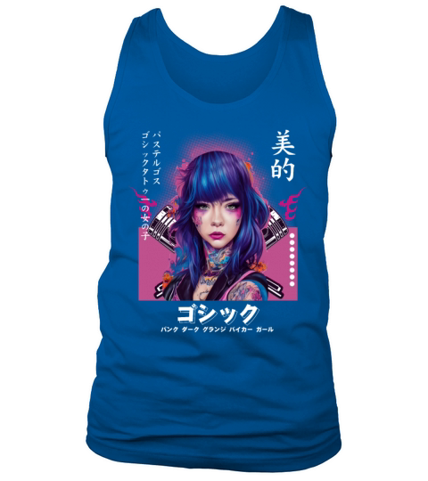 Japanese Motorcycle Biker Tattoo Vaporwave Aesthet Tank Top Unisex