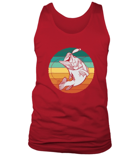 Retro Bass Fishing - Sunset Tank Top Unisex