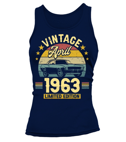 April 1963 60 Years Old Vintage 60th Birthday Tank top Woman