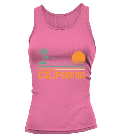 GRAPHIC TEES RETRO LONG BEACH CARIFORNIA VINTAGE Tank top Woman