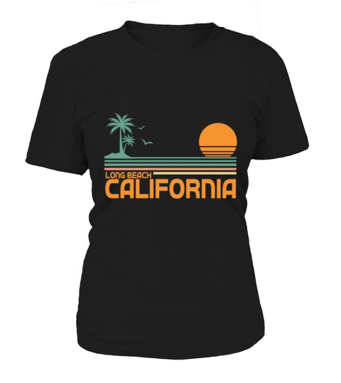 GRAPHIC TEES RETRO LONG BEACH CARIFORNIA VINTAGE Women's T-Shirt