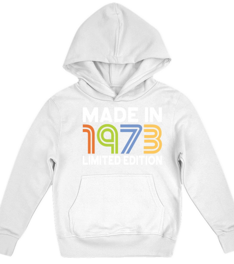 50th birthday vintage 1973 made in 1973 Kids Hoodie