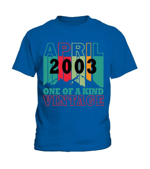 Birth month April 2003 Vintage Retro Kids T-Shirt