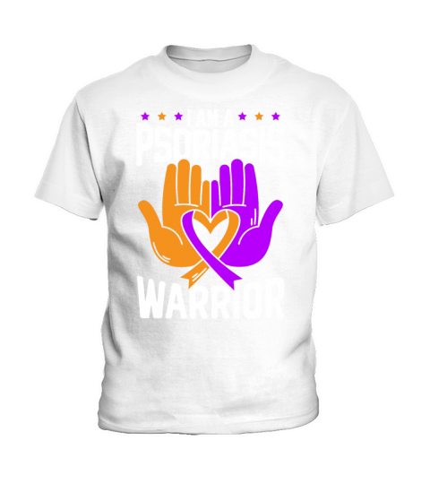 I Am A Psoriasis Warrior Psoriasis Awareness Kids T-Shirt
