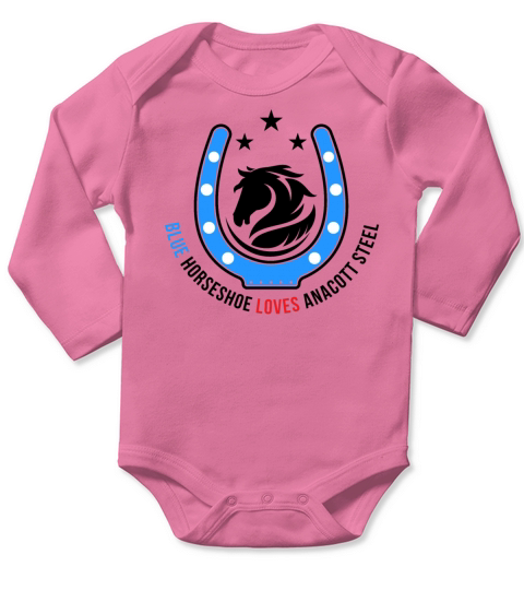 Blue Horseshoe loves Anacott Steel Long Sleeve Baby One-Piece