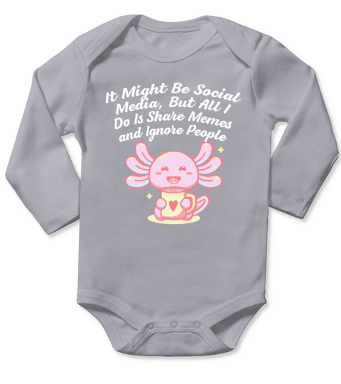 Born to Share Memes and Ignore People Introvert Fu Long Sleeve Baby One-Piece
