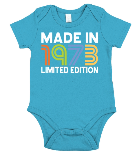 50th birthday vintage 1973 made in 1973 Short Sleeve Baby One-Piece