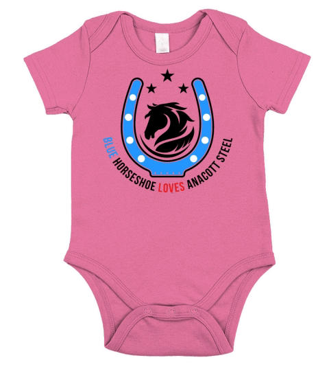 Blue Horseshoe loves Anacott Steel Short Sleeve Baby One-Piece