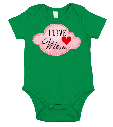 I love mom Short Sleeve Baby One-Piece