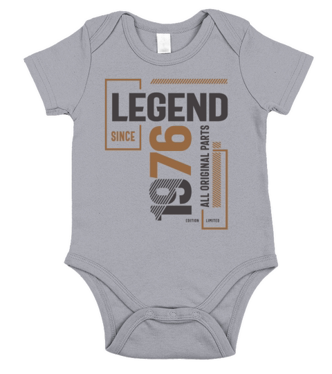 Legend Since 1976 47 birthday Short Sleeve Baby One-Piece