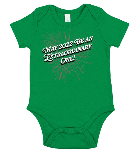 May 2022 Be an Extraordinary One Happy New Year Po Short Sleeve Baby One-Piece