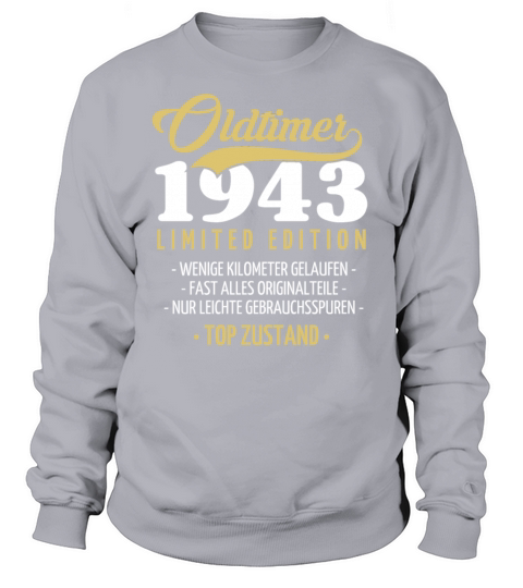 80th Birthday Vintage 1943 Sweatshirt Unisex
