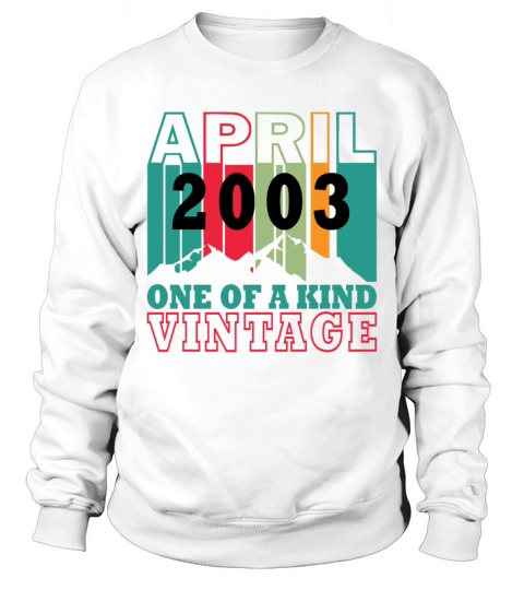 Birth month April 2003 Vintage Retro Sweatshirt Unisex