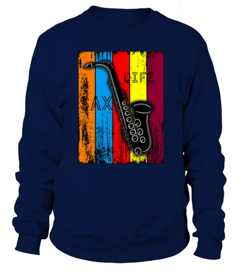 retro saxophone funny Sweatshirt Unisex
