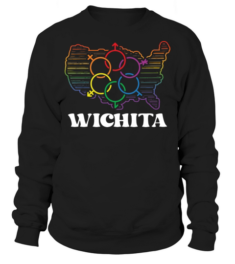 Wichita Pride Month Pride Flag LGBT Community LGBT Sweatshirt Unisex