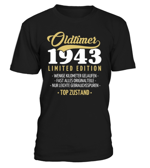 80th Birthday Vintage 1943 T-Shirt Unisex