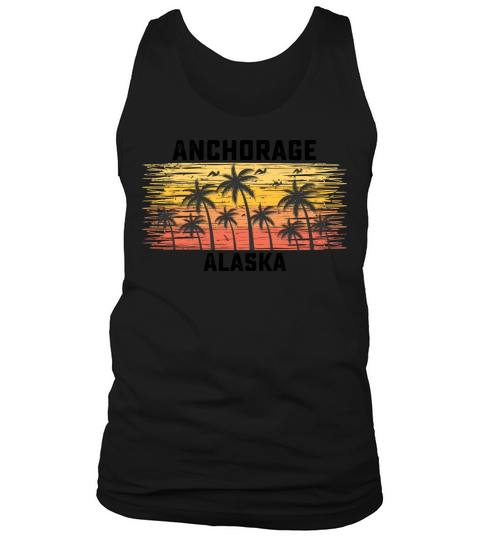 Anchorage Alaska Summer Retro VIntage Vacation Tank Top Unisex